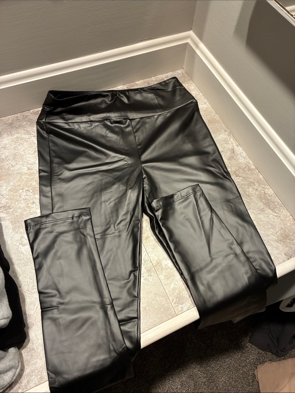 Faux leather leggings